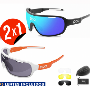 🚨2X1 POC DO Half B AVIP,  Polarized,UV400 + 3Lenses Cycling Professional 🔥