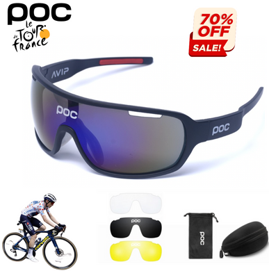 🎁SIN COSTO! POC AVIP/UV400 +3 lentes/HD,Professional Cycling/