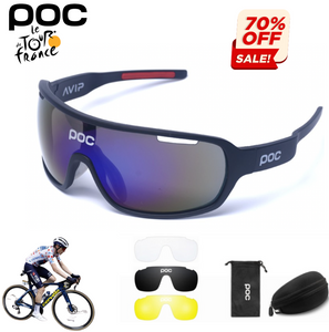 🎁SIN COSTO! POC AVIP/UV400 +3 lentes/HD,Professional Cycling/