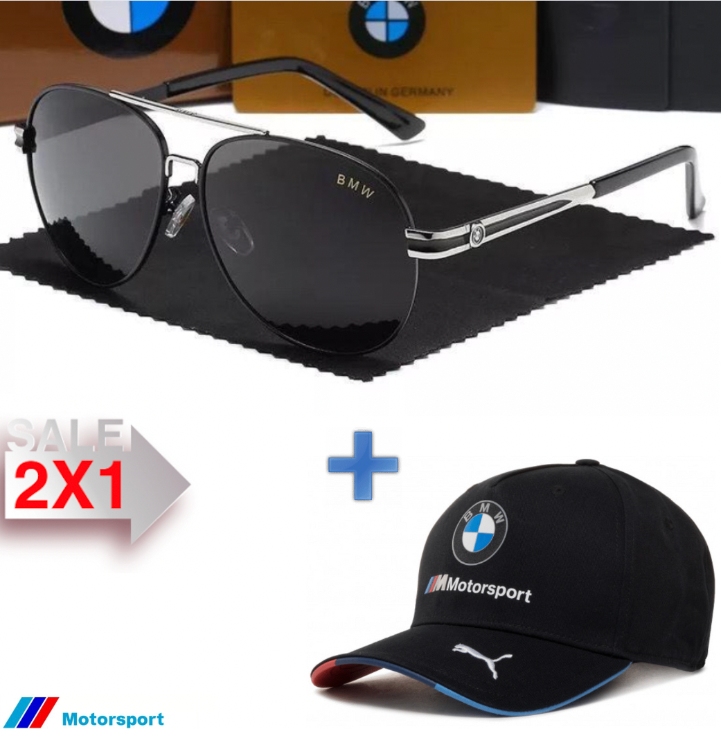 2x1 BMW.F1,Sunglasses UV400 Polarized + Gorra F1 Puma